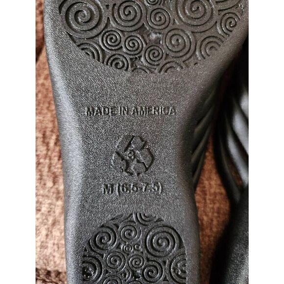 NWOT Okabashi Orthopedic womens Flip Flop Black Rubber Sandals Size M 6.5/7.5 - Picture 6 of 6